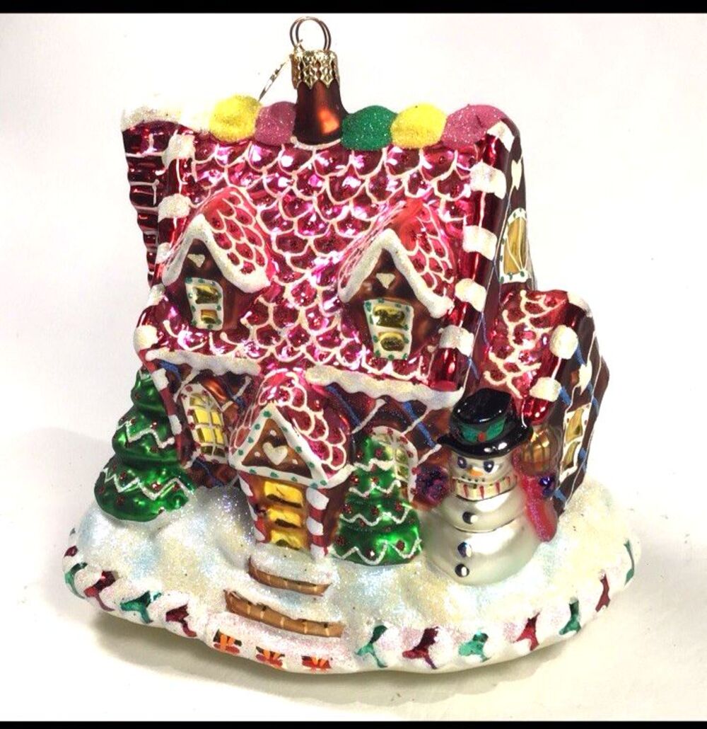 Vintage Christopher Radko “Sugar Chateau” Mouth-blown Glass Ornament